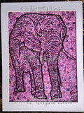 Elephunk Cancer Purple Matted Print